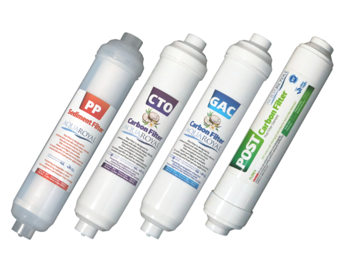 aquaroyal inline dörtlü filtre seti